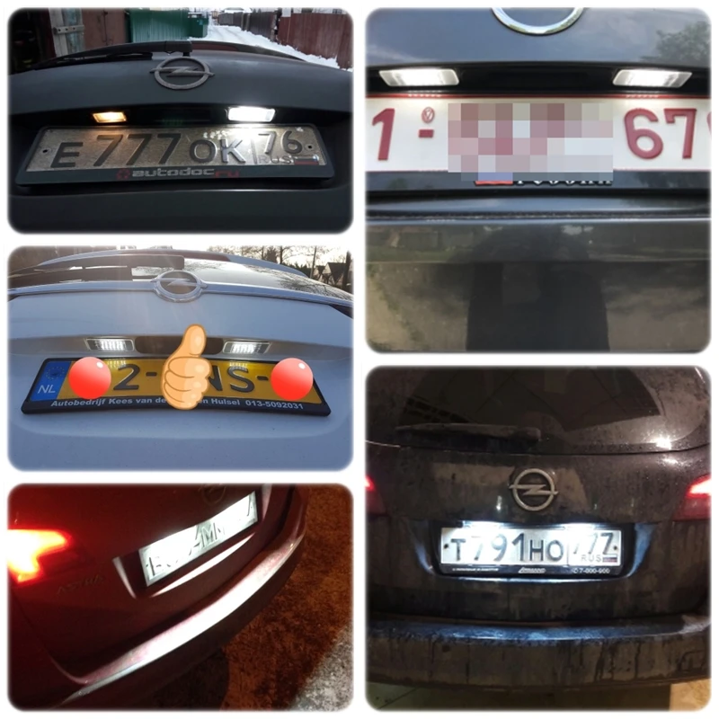 CAN bus 18 SMD светодиодный номерной знак светильник вой модуль для Opel Vauxhall Astra J Sports Tourer