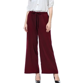 

Hot Women Solid Color Trousers Cool Striped Loose Wide Leg Pants for Summer MSK66