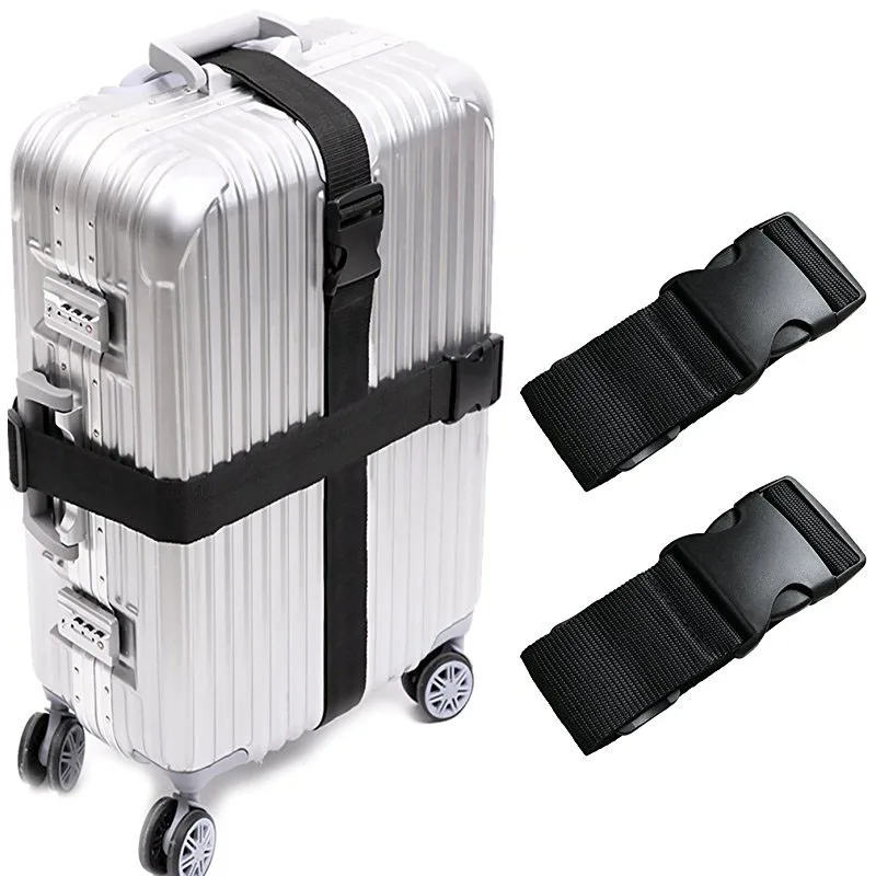 

2 pcs/Pack Nylon Luggage Cross Straps Suitcase Belts Packing Strap Travel Accessories Bag Straps Adjustable