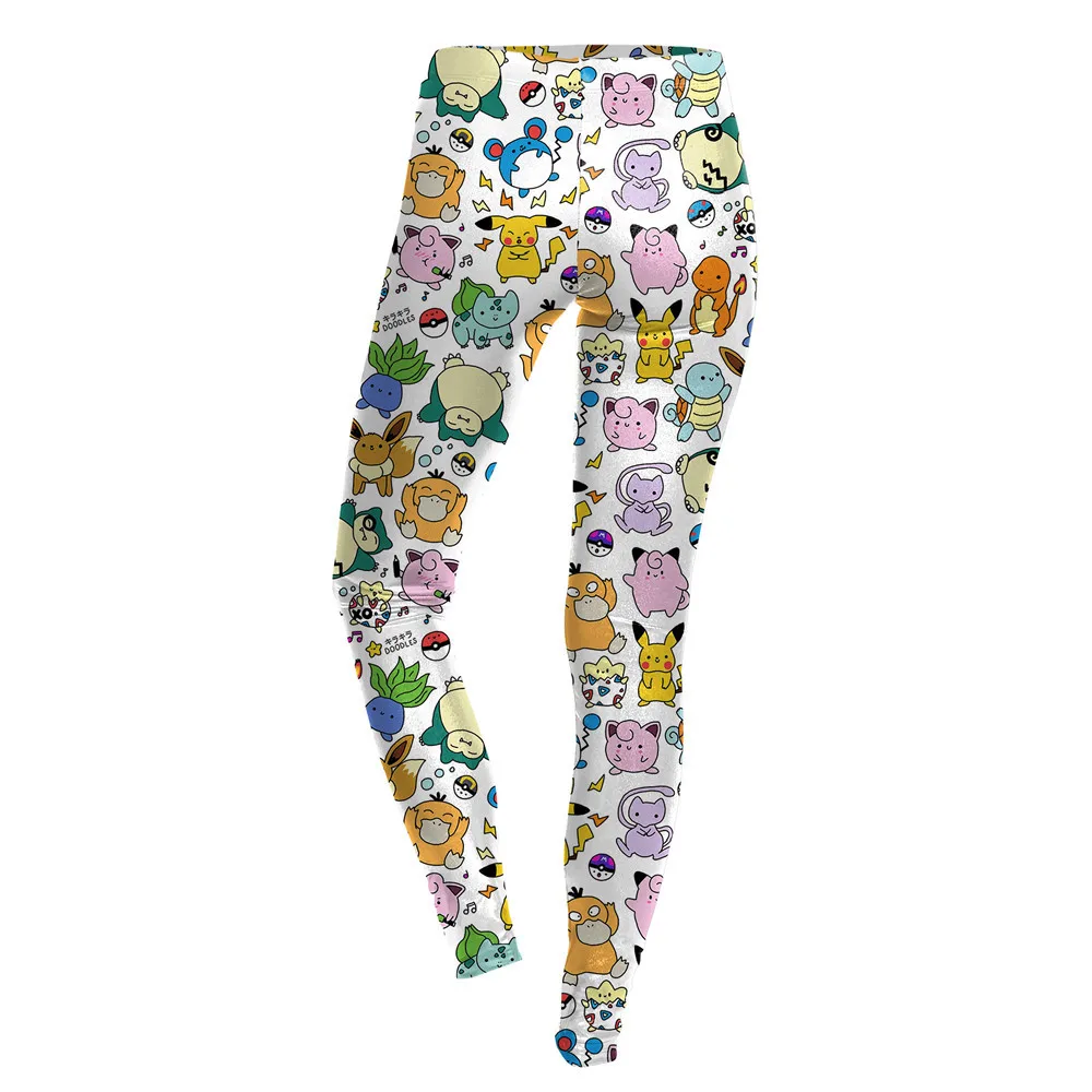 amazon leggings FCCEXIO Simple Cartoon Pokemon GO Designs Gray Female Leggings Spring Casual Women's Stretch Legging Soft Jegging Fitness Legins faux leather leggings