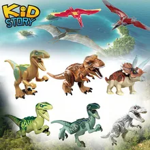

Toy Buildable Legoinges Dinosaur Building Blocks Figures with Movable Jaws Including T Rex Triceratops Velociraptor wy30