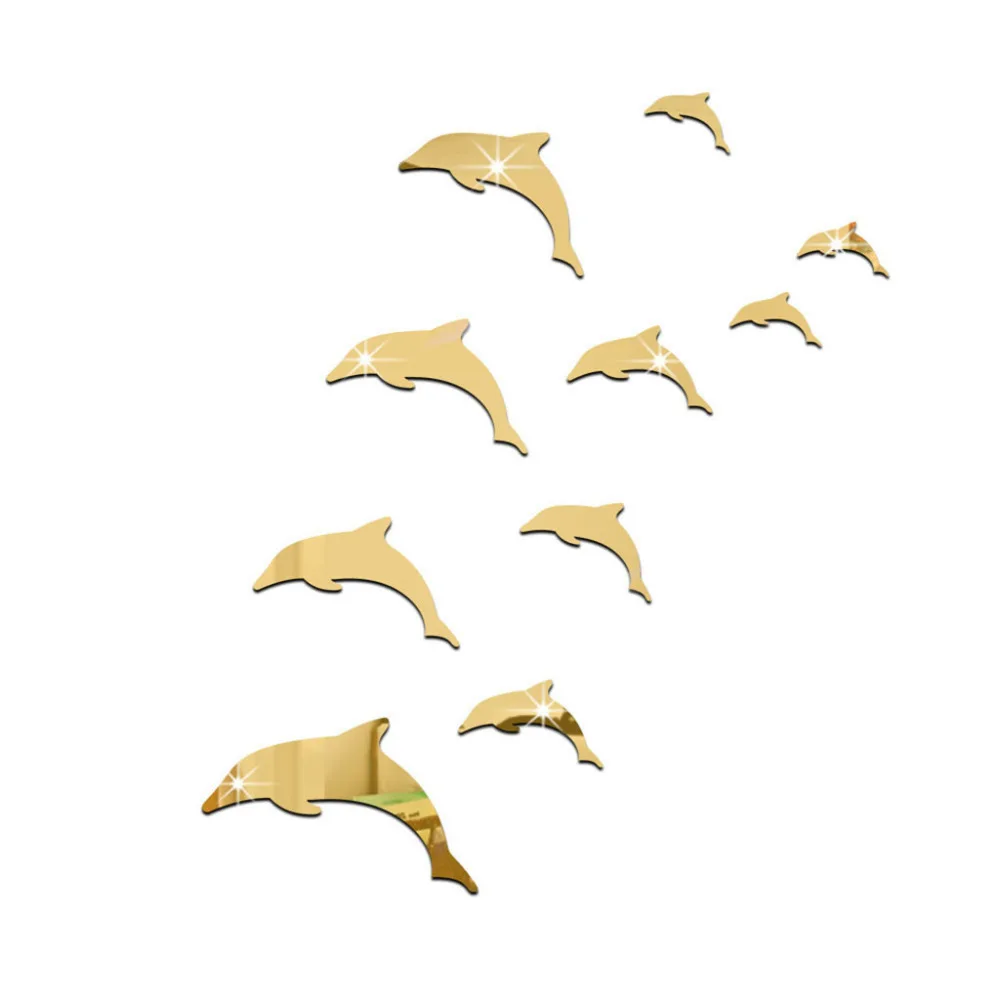 Наклейка на стену Dolphin акриловая с эффектом зеркала|Наклейки стену| |