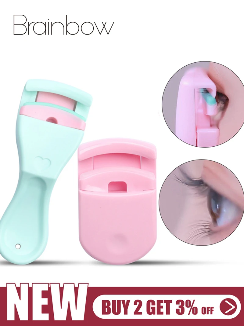 

Brainbow 1PC Plastic Eyelash Curler For Girls Tweezers Nature Curl Style Eyelash Extension Portable Handle Eye Lashes Curling