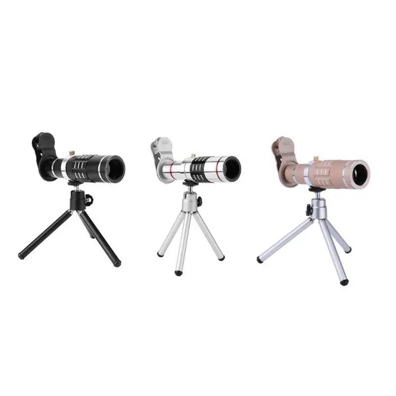 

18x Zoom Optical Telescope Telephoto Lens with Tripod Clip Kit Universal Phone Camera Lens for iPhone Samsung Mobile Phone New