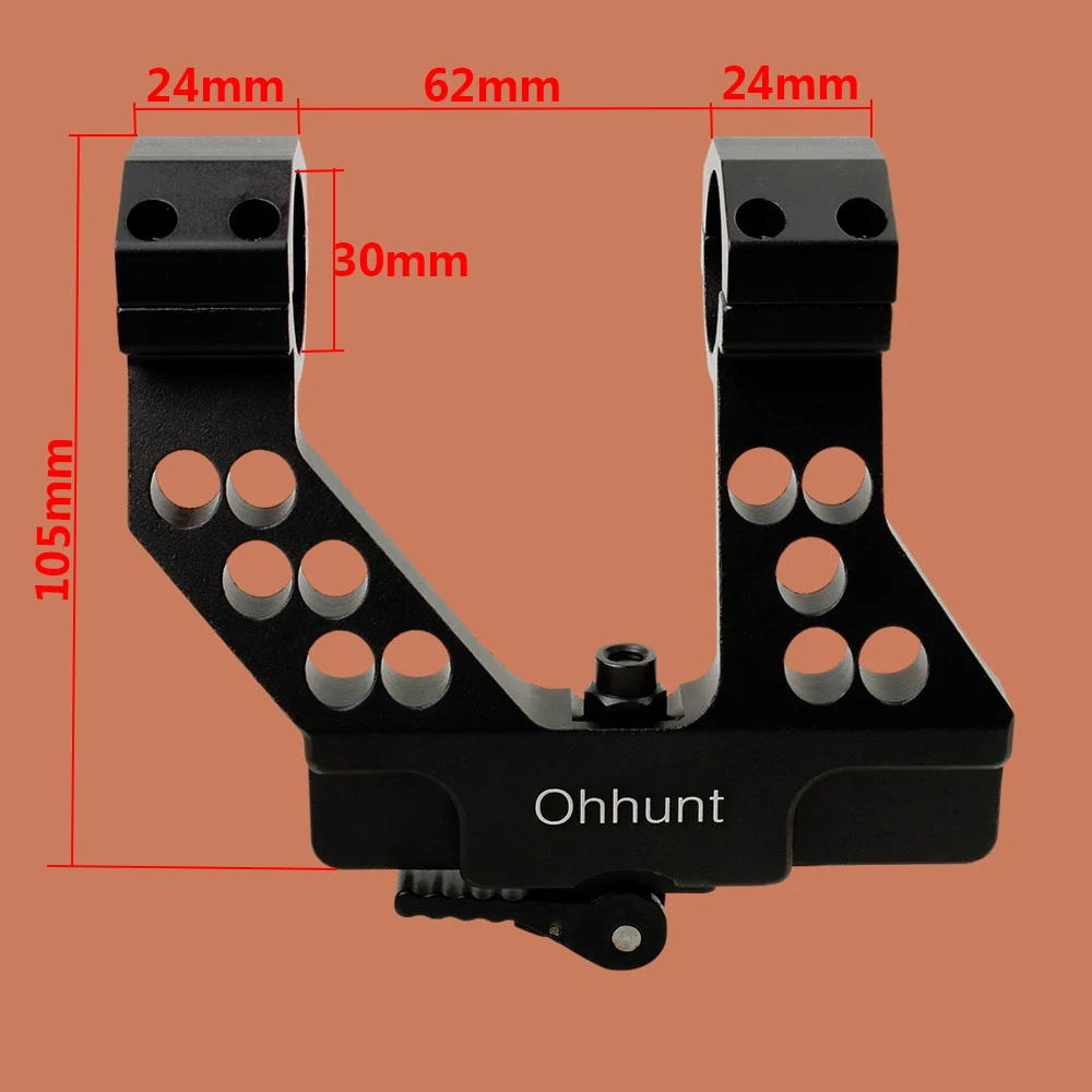 Preto para Caça Ohhunt Acessórios Raph Rápida ak Railed Scope Montar Rifle Escopo Ak30sm 25.4mm 30mm 5 Ohhunt acessórios ak30sm 25.4mm 30mm raph rápida