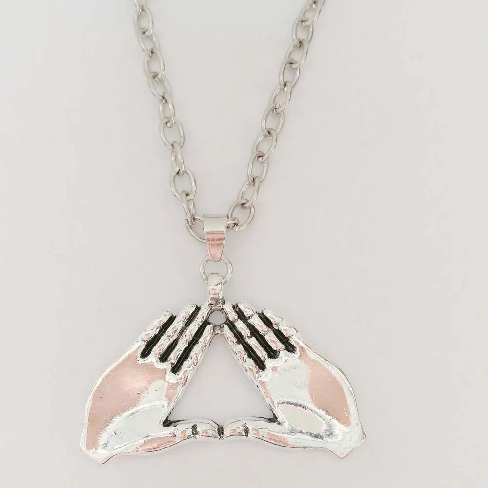 

10pcs free shipping Delta Sigma Theta DST Necklace Hand sign Pendant palm Jewelry necklace