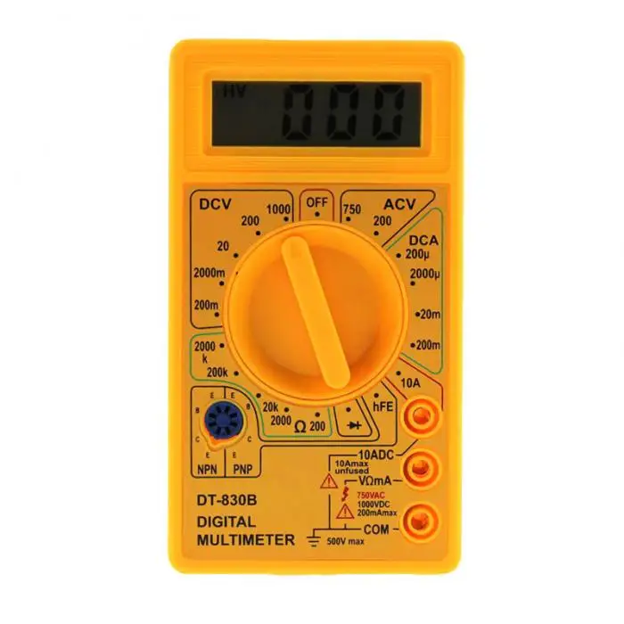 LCD Display Digital Multimeter AC/DC 750/1000V Amp Volt Ohm Meter Tester TN88