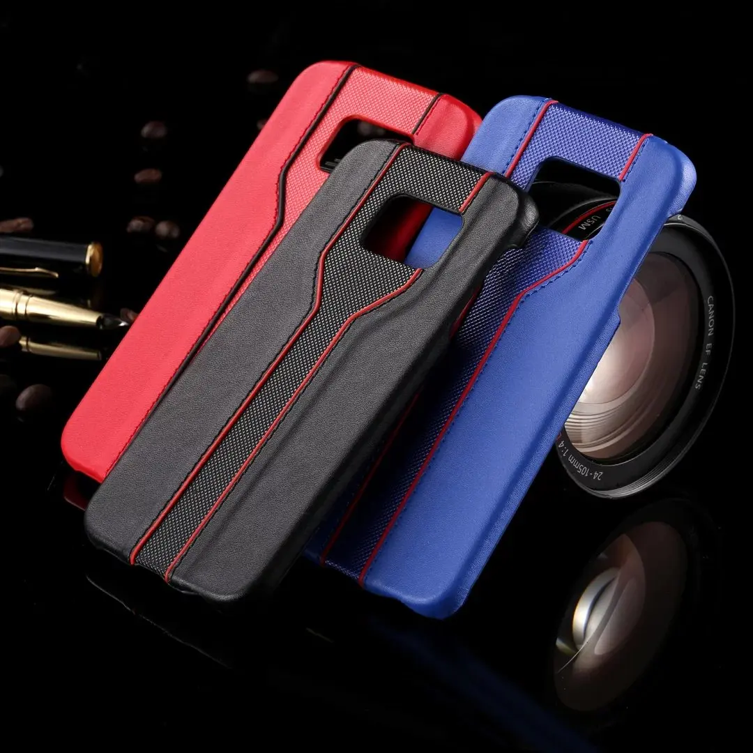 

For Samsung Galaxy S6 S7 Edge S8 Note 8 Case Iphone X 8 6 6S 7 Plus PU Leather Hard Back Luxury Rugged Cover Business Men Slim