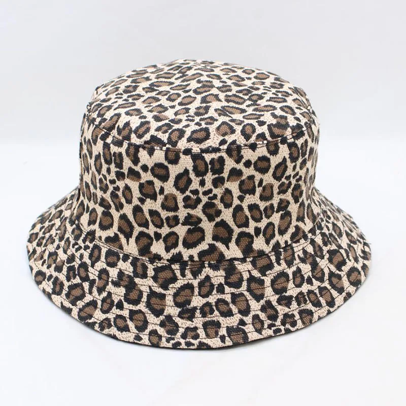 Новые модные летние леопардовые шляпы с животным принтом, рыболовные кепки для женщин и мужчин - Цвет: A