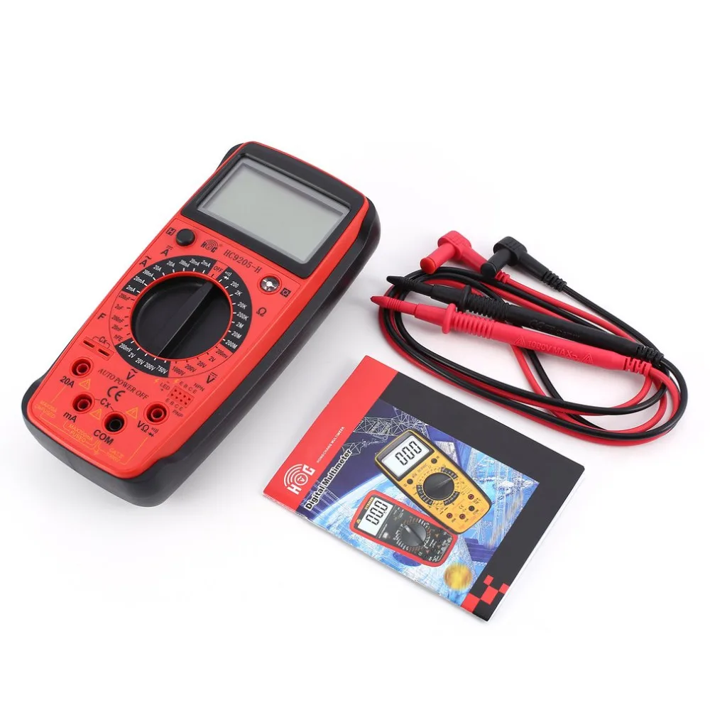 HC9205 H Digital Handheld Multimeter AC/DC Volt Amp Ohm Capacitance
