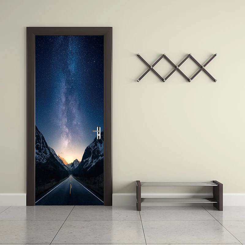 2pcs/set 3D Effect Autumn Maple Sunflower landscape Door Sticker Sliding Door Wallpaper Wall Sticker Home Bedroom Decorative 2pcs/set 3D Effect Autumn Maple Sunflower landscape Door Sticker Sliding Door Wallpaper Wall Sticker Home Bedroom Decorative