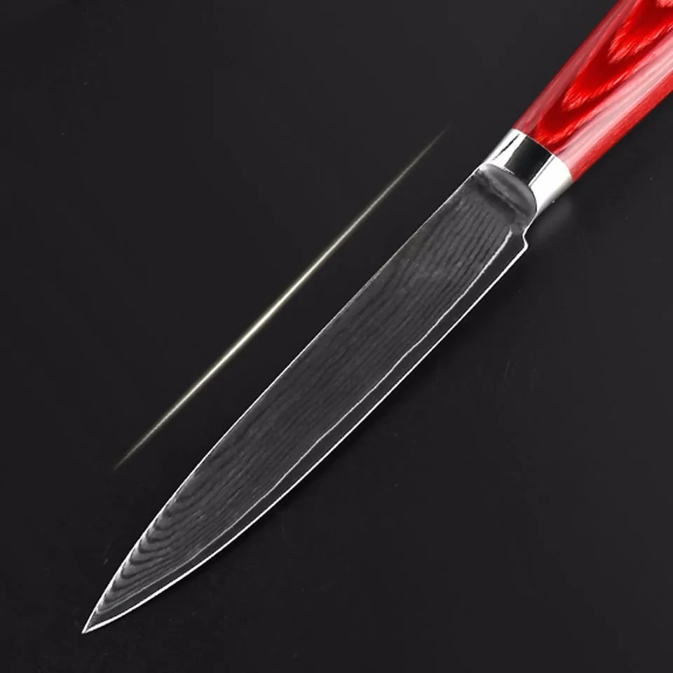 FINDKING бренд " Дамасская сталь деревянная ручка кухонный нож острее шеф-повара нож дамасский фруктовый нож