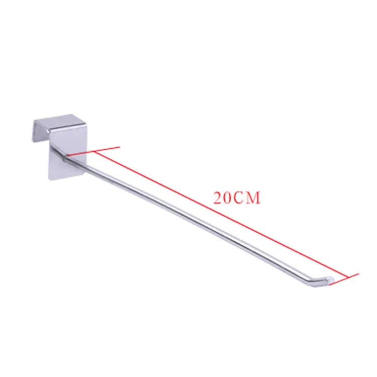 200 шт./лот 4 мм нержавеющая сталь одиночная линия крюк дисплей для супермаркета розничного магазина Кронштейн Дисплей Полка - Цвет: Length 20cm