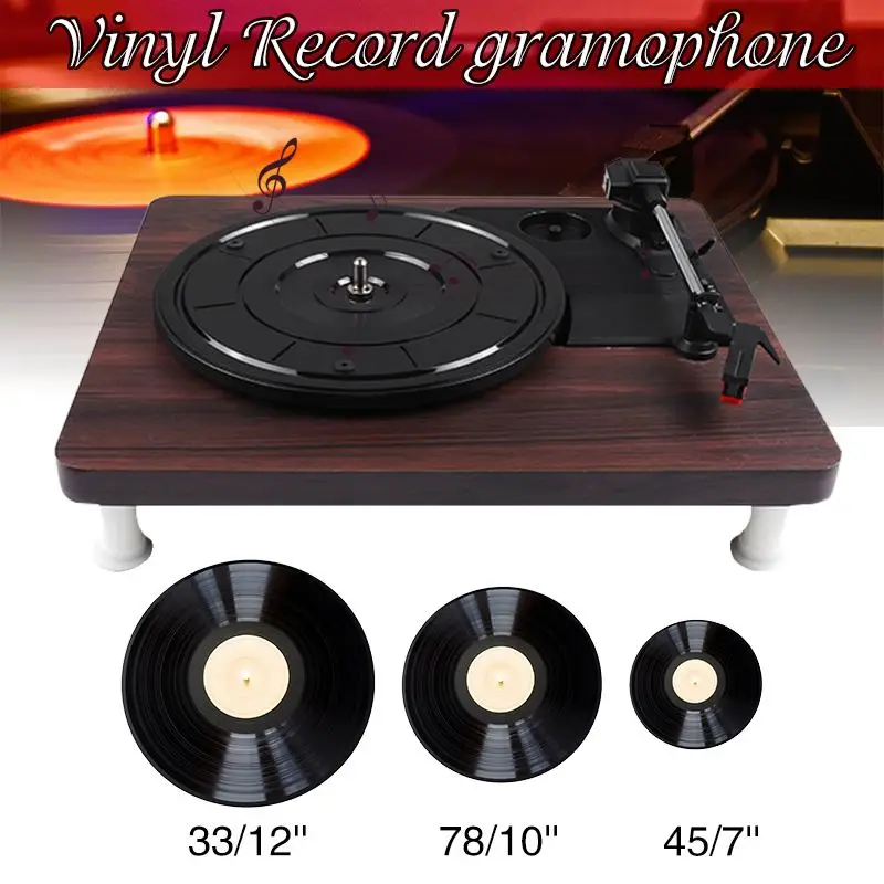 

NEW 33, 45, 78 RPM Record LP Player PVC Antique Gramophone Turntable Disc Vinyl Audio RCA R/L 3.5mm Output Out USB