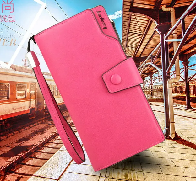 2016 new Multicolor Ms. wax leather wallet female long paragraph leather wallets Purse for women free shipping 13848-3