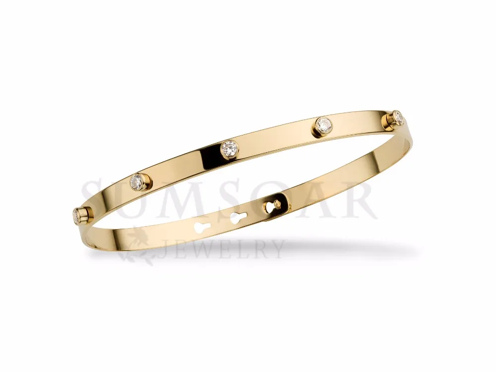 Регулируемый браслет из нержавеющей стали с 5 камнями 50 шт./лот|bracelets & bangles|stainless