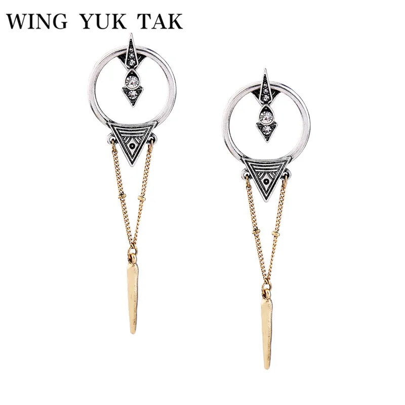 Wing yuk tak, Модные Винтажные серебряные серьги с заклепками в стиле панк для женщин, Brincos Bijoux Femme, подарки