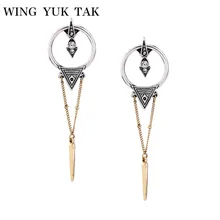 Wing yuk tak, Модные Винтажные серебряные серьги с заклепками в стиле панк для женщин, Brincos Bijoux Femme, подарки