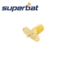 Superbat 10 шт. sma-разъем РФ 2 отверстия панель крепление Джек женский с припоем терминал средняя версия