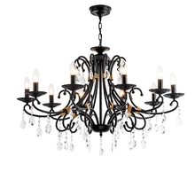 Metal Candle Chandelier for Dining Room European Crystal Chandeliers Lighting Fixtures Bedroom Retro Chandelier Industrial Lamp modern crystal chandeliers for dining room gold crystal chandelier pendants crystal light fixtures ceiling chandelier lighting