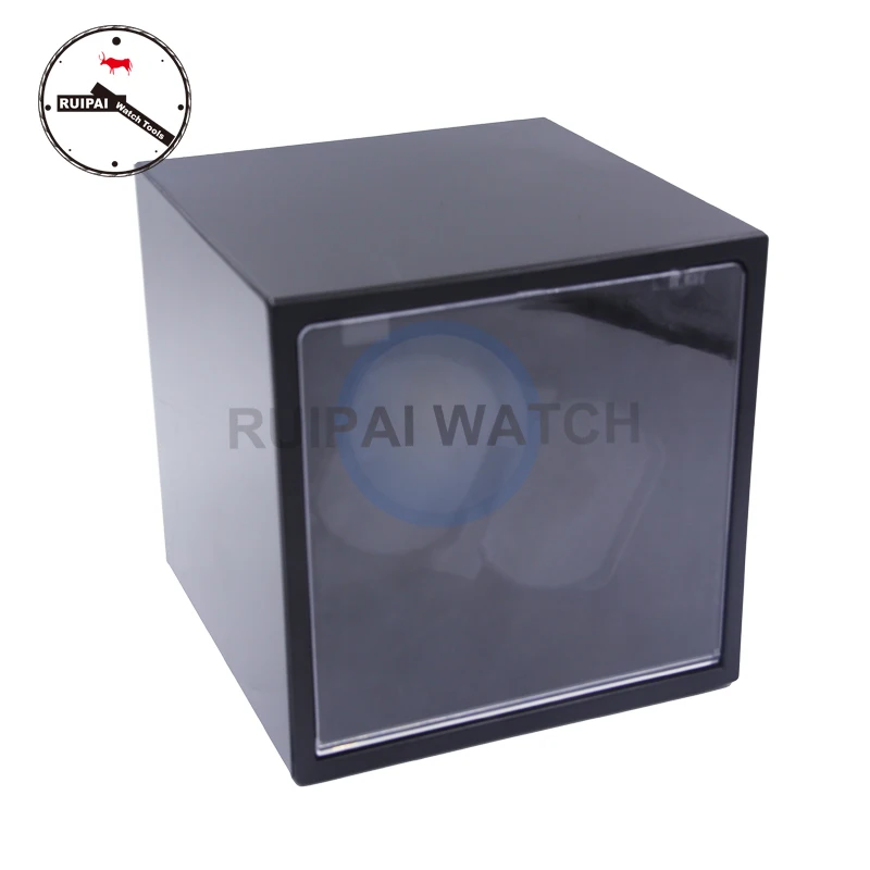 Новые часы виндеры черный автоматический куб doul Слоты часы намотки шумоглушитель шкатулка для автоподзавода часов коробка для хранения, упаковка