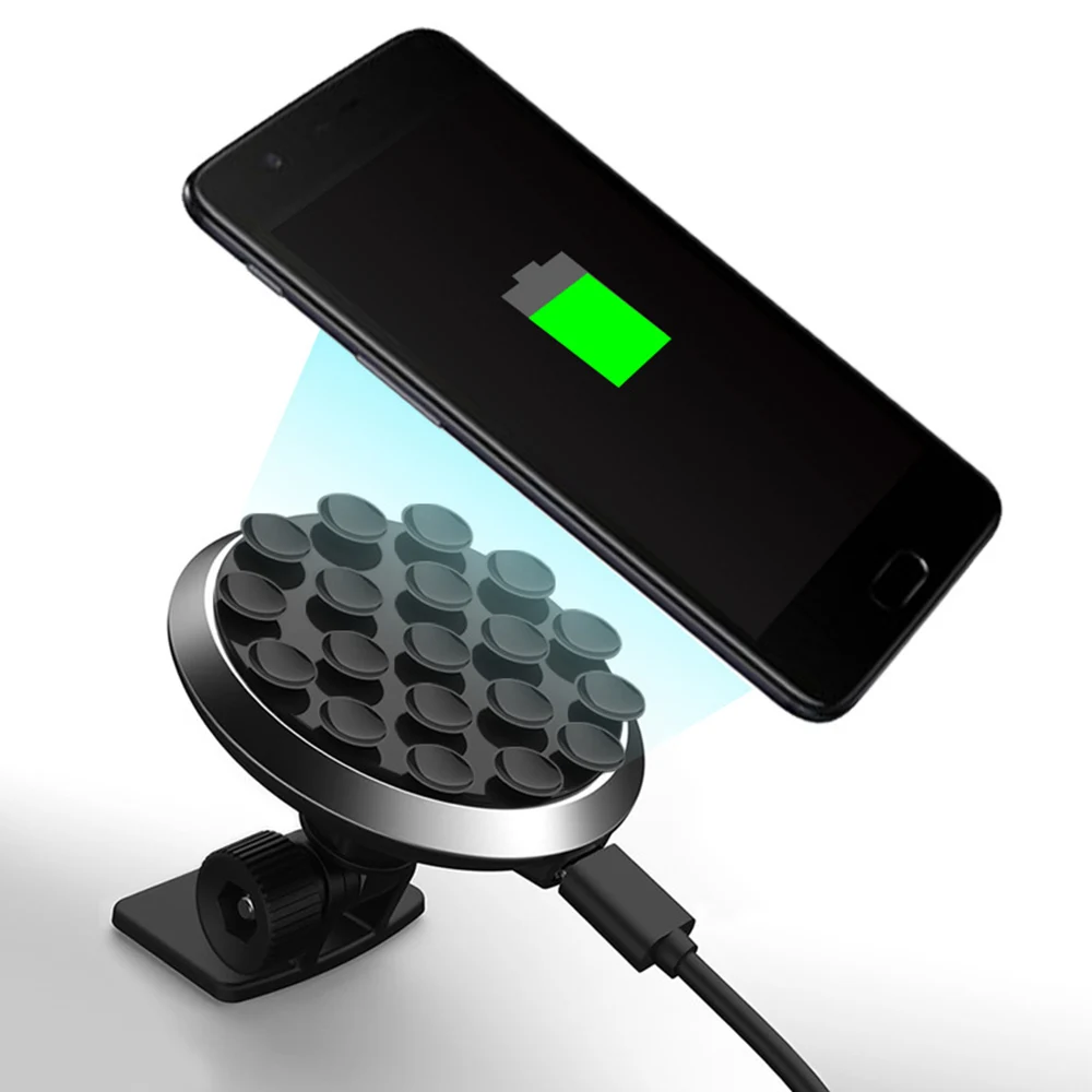 

360 Degree Rotation Car Fast Wireless Phone Charger for IPhone Xs Max X Xr 8 Plus Qi 10W for huawei p30 pro Charging Dock Holder