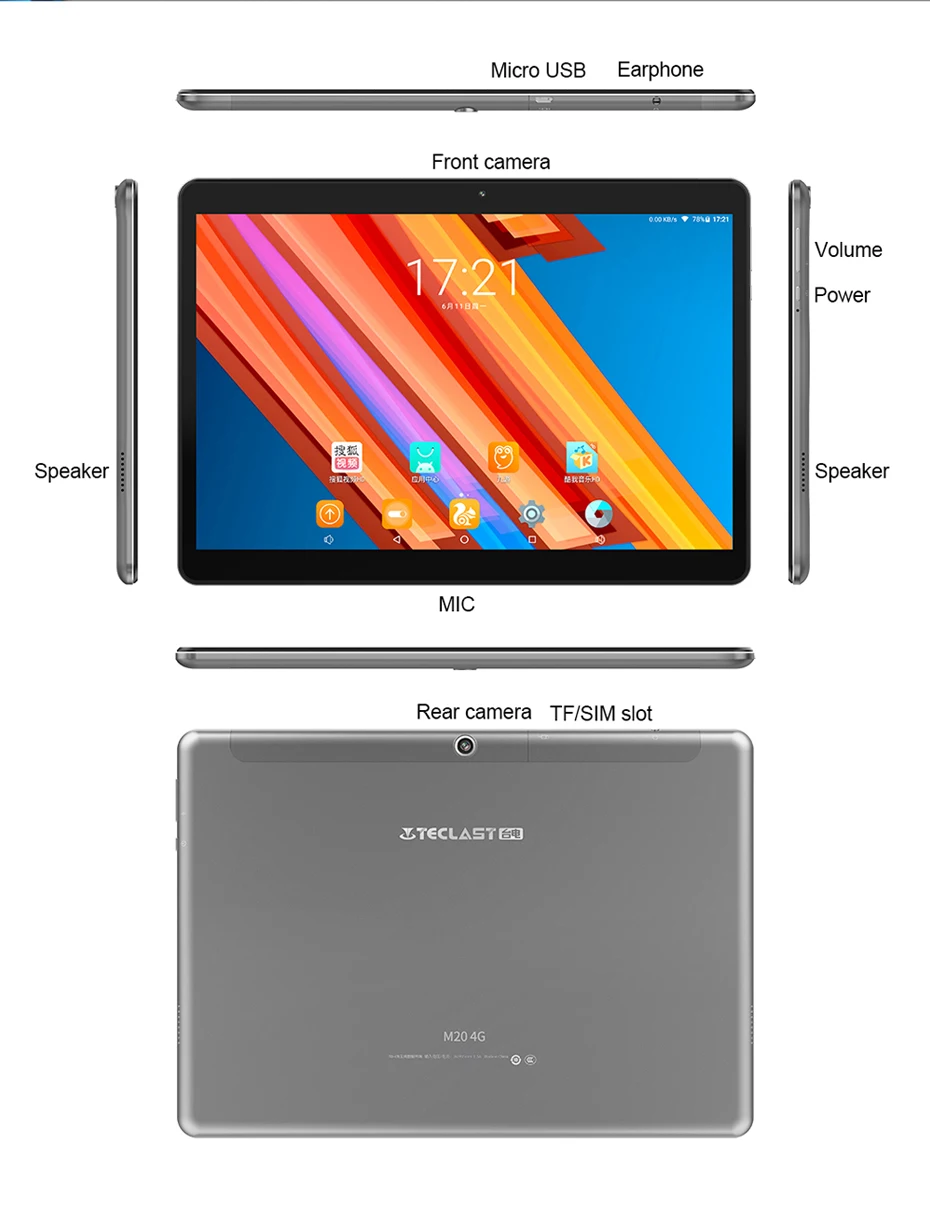 Teclast M20 Dual 4G LTE Tablet PC 10.1 inch 2560*1600 Android 8.0 MT6797 X23 Deca Core 4GB RAM 64GB ROM Phone Tablets Teclast M20 Dual 4G LTE Tablet PC 10.1 inch 2560*1600 Android 8.0 MT6797 X23 Deca Core 4GB RAM 64GB ROM Phone Tablets