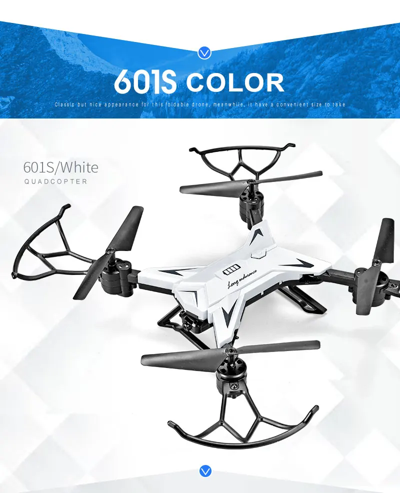 KY601S Novo Helicóptero RC Drone com Câmera