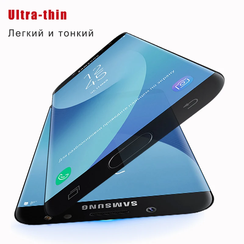 GerTong изогнутое закаленное стекло для Samsung Galaxy A6 A9 A8Plus 2018 J4 J6 J8 J3 J7 J2Pro защита экрана
