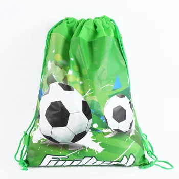 

20pcs 34*27cm football theme non-woven fabrics drawstring bag backpack Gift bag Birthday Party Favor