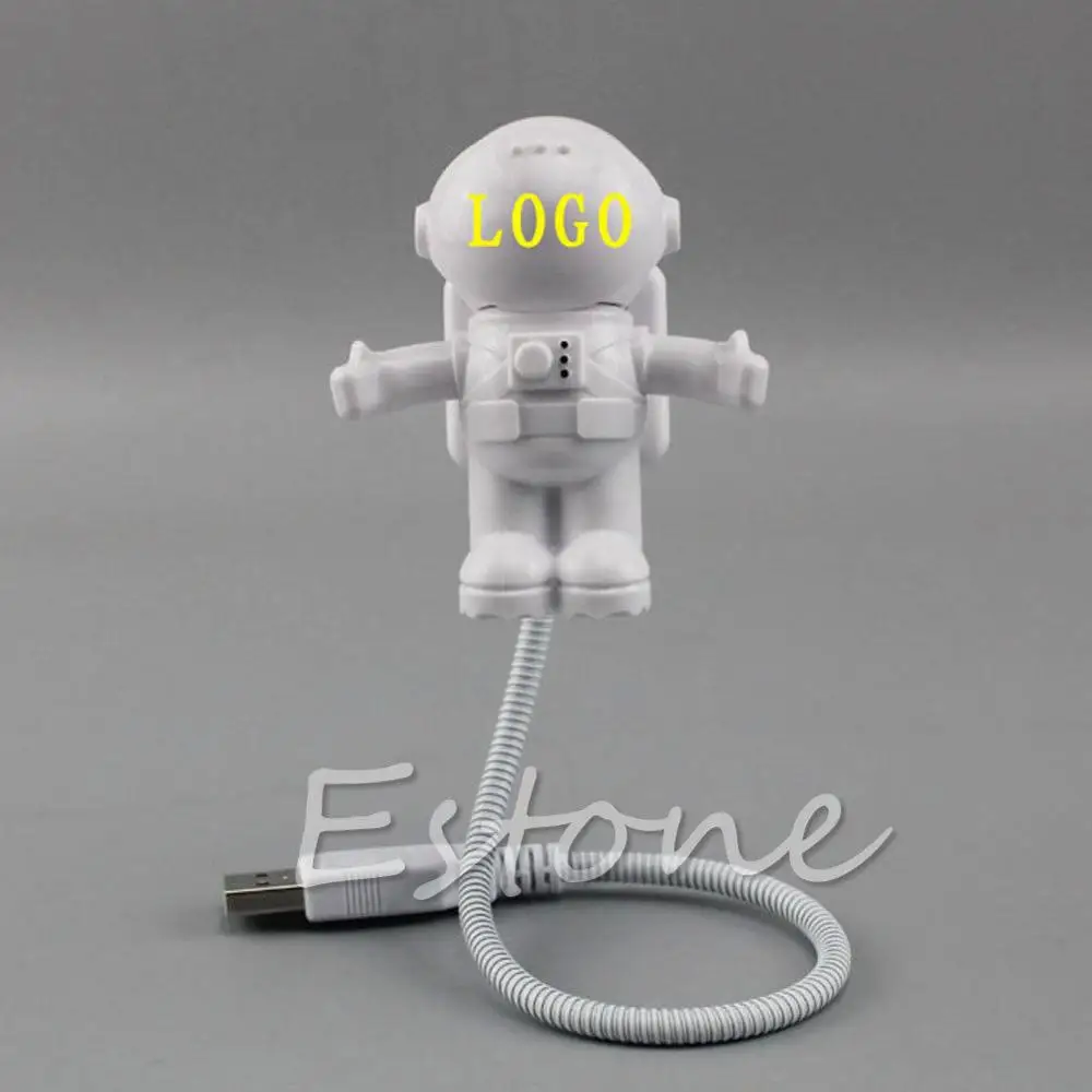 H8WA USB Astronaut Powered Mini LED White Night Light Lamp Bulb For Laptop PC Reading led lamp mini night light