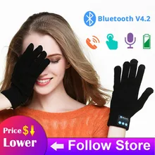 Bluetooth Earphones Gloves Mittens Winter Men Women Wireless Headphones Handsfree Headset Touch Screen Gloves For Phone Xiaomi