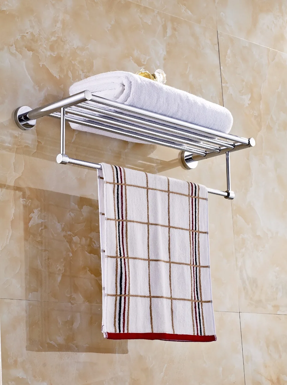 chrome towel rack on Aothpher 60 Cm Stainless Steel Chrome Finished Towel Brand Bathroom Accessories Towel Shelf Wall Mounted Towel Rail Towel Shelf Bathroom Accessoriesbathroom Accessories Shelf Aliexpress