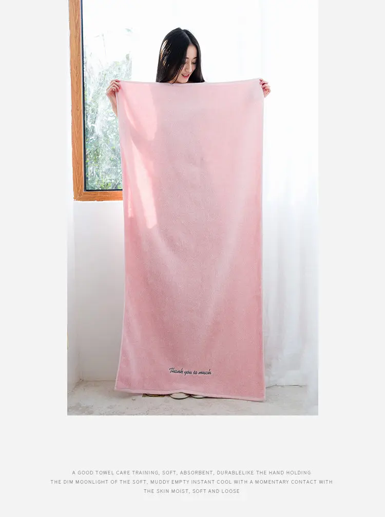 Pink Bath towels for adults 70*140 cm Cotton super absorbent beach towel for wedding bathroom accessories Couple Bath Towels