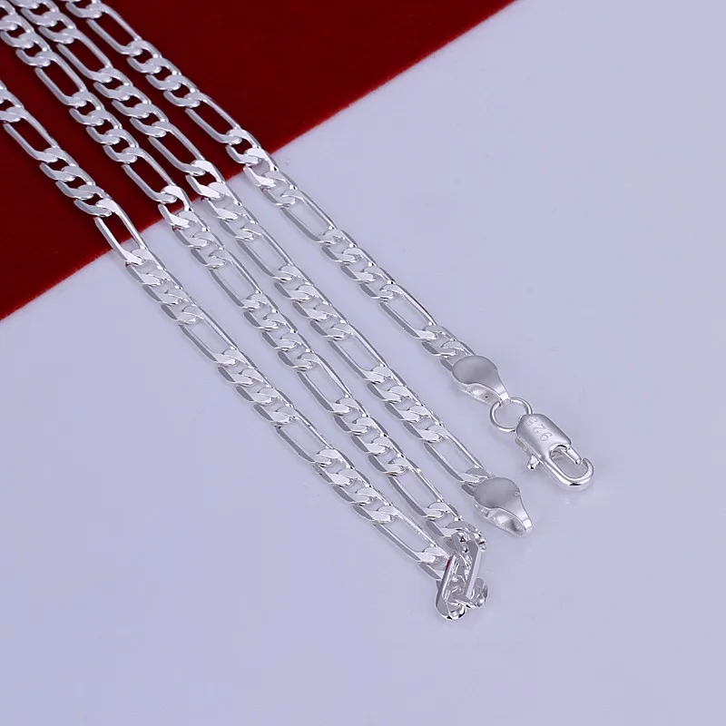 X87 hombres de la moda joyeria 4 мм воротник cadena plata estampado N925 oro 18 дюймов Топ calidad del regalo partido |