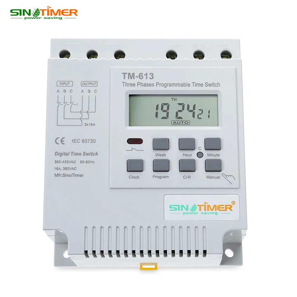 

SINOTIMER 380V LCD Digital Multipurpose Three Phases Programmable Control Power Timer Switch