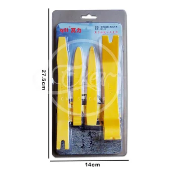 

Free Shipping 4PCS Car Panel Remover Kit Trim Fastener&Molding Remover Set Car Door Clip Panel Trim Dash Audio Removal
