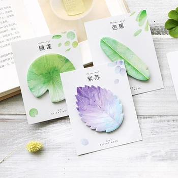 

30Pcs/lot Office School Supplies Leaves Memo Pad Sticky Leaf Bookmark Marker Sticky Notes Sticker Bookmark