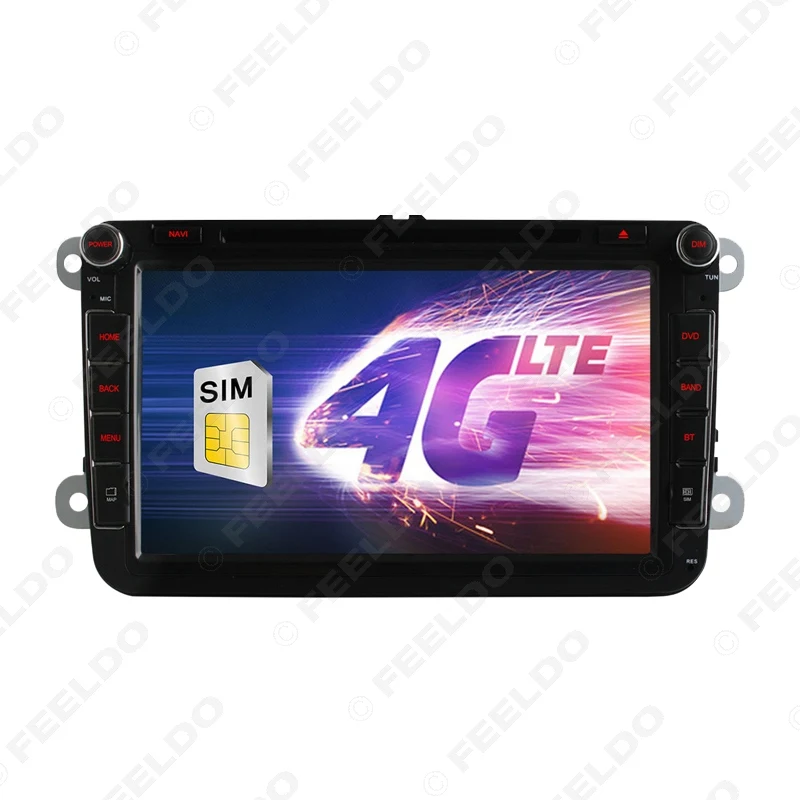 Excellent FEELDO 8inch Android 6.0 (64bit) DDR3 2G/32G/4G LTE Car DVD GPS Radio For VW Sharon/Amarok/Caddy/EOS 10
