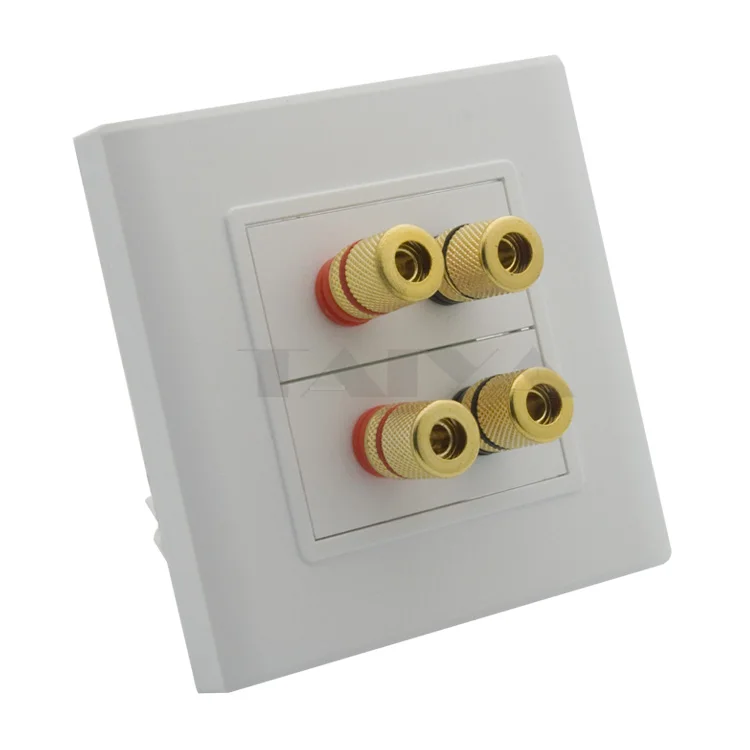 4 ports banana speaker sound box wall platein Extension Socket from Consumer Electronics on