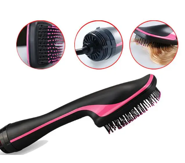 Professional Hair Dryer Brush Hair Straightener Comb Hair Dryer One Step Dryer Styler Ion Brush Hot Air Brush Styler free ship