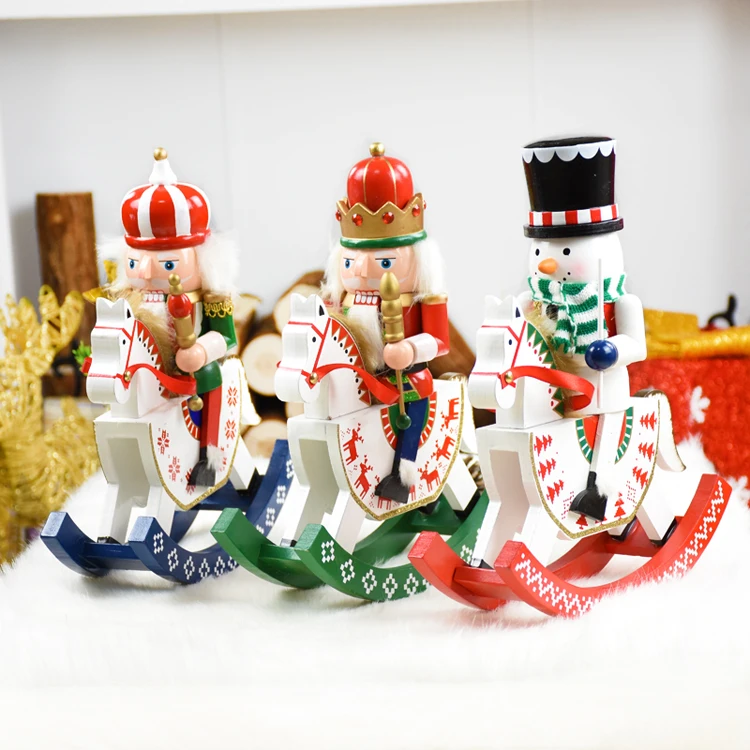 Подарки на год, день рождения, деревянные фигурки, кукла-Щелкунчик, рождественские украшения, товары для дома, игрушки, Decorazioni Natalizie