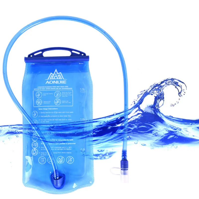 

PEVA Drinking Water Bag Waterproof Outdoor Camping Mountaineering Cycling Adult Backpack Folding Bladder Bag 1L/1.5L/2L/ 3L