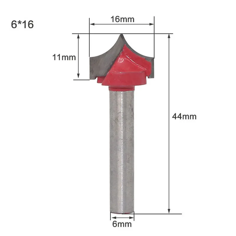 1 шт., 6 мм хвостовик, инструменты с ЧПУ, твердосплавные круглые носовые биты, круглые концевые резаки, шейкер, фрезы, инструмент для деревообработки