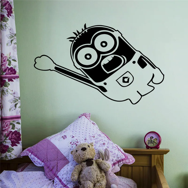 ZooYoo wall stickers home decor wallpaper vinilos paredes removable decals kids cartoon PVC sticker minions | Дом и сад