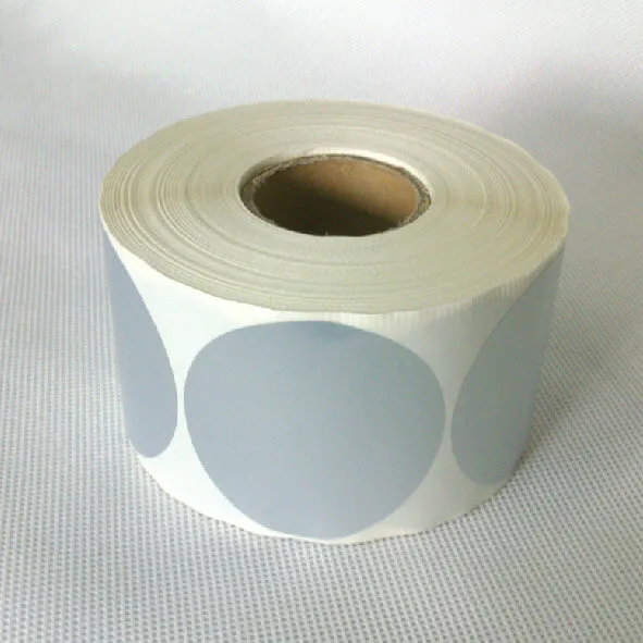 Round Label Sticker 100 x 100mm Diameter 10 cm Silver PET Label Waterproof Scratch resistant Tear resistant Sealing Sticker