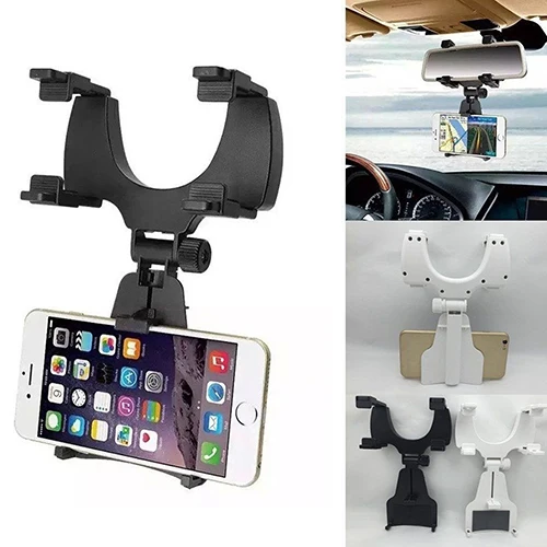 Universal Car Rearview Mirror Mount Holder Stand Cradle Rack for Cell Phone GPS