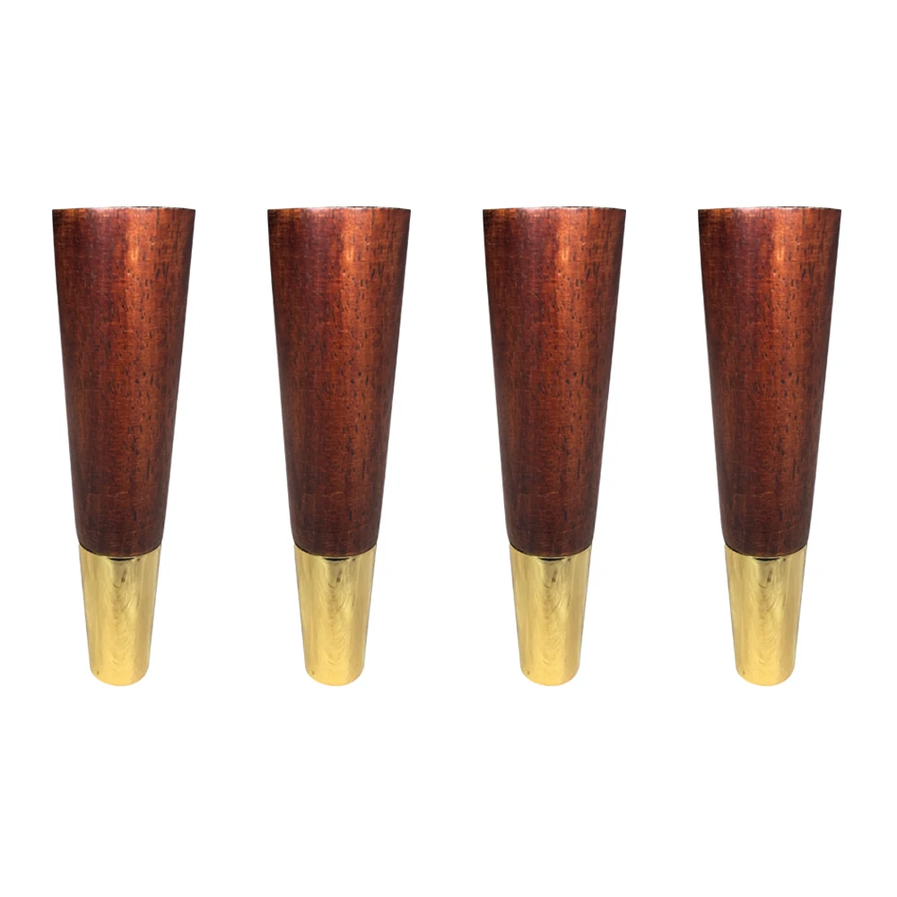 4.8x18.7x2.5CM Rubber Wood Legs Simple Style Furniture Feet