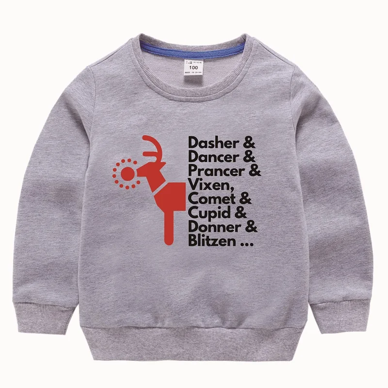 Dasher Dancer/детские толстовки для пар с буквенным принтом; Новая модная толстовка с круглым вырезом; пуловер; женские топы; Прямая поставка