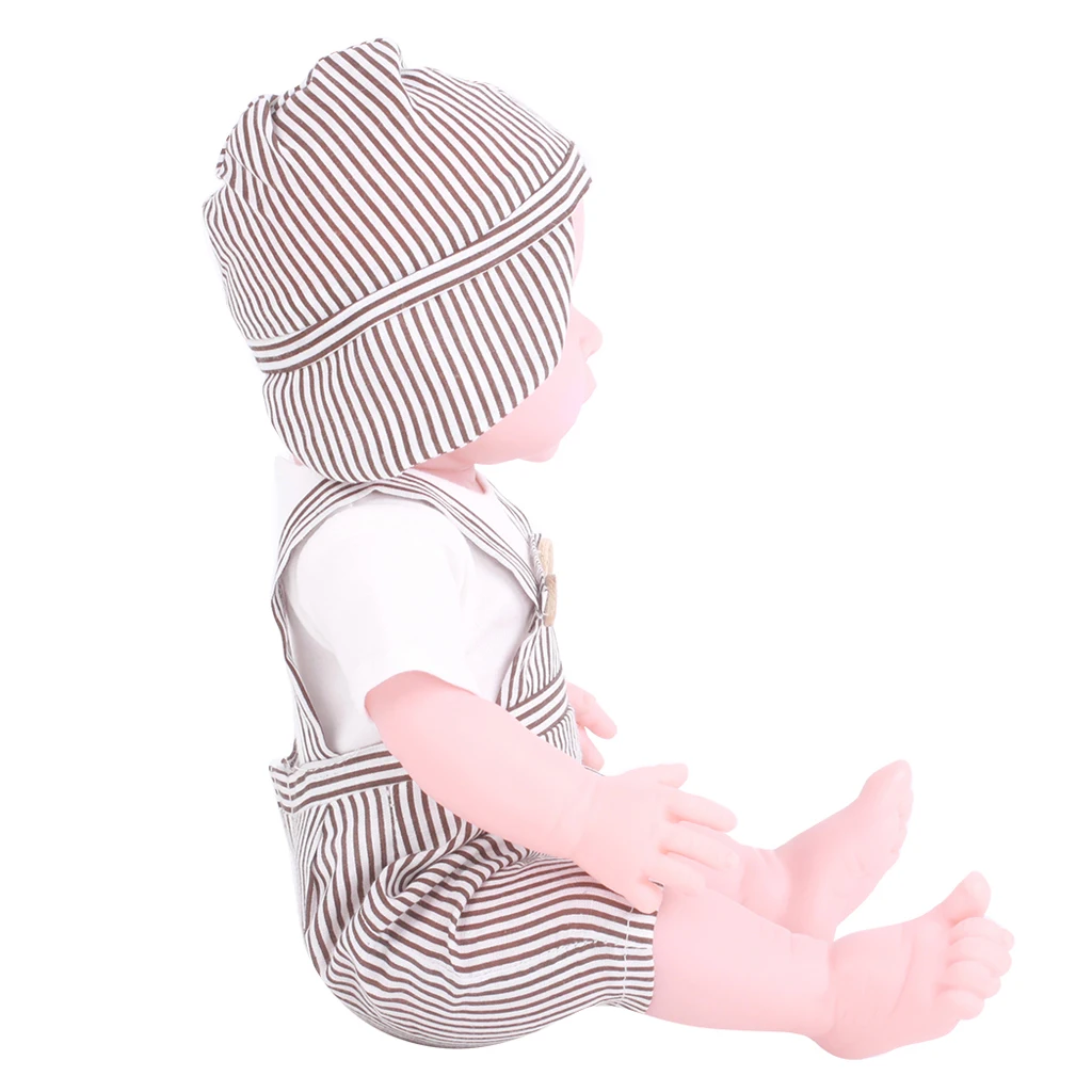 High Quality New Born Baby Silicone Dolls 41cm Realistic Vinyl Newborn Baby Doll with Clothe&Dress Kids Gift